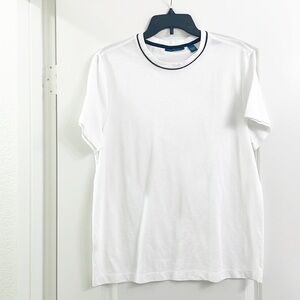 Perry Ellis white short sleeve textured mesh t-shirt